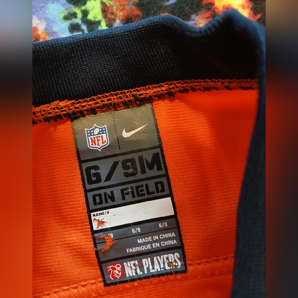Broncos Kids Orange and Blue Onesie - Picture 3 of 4
